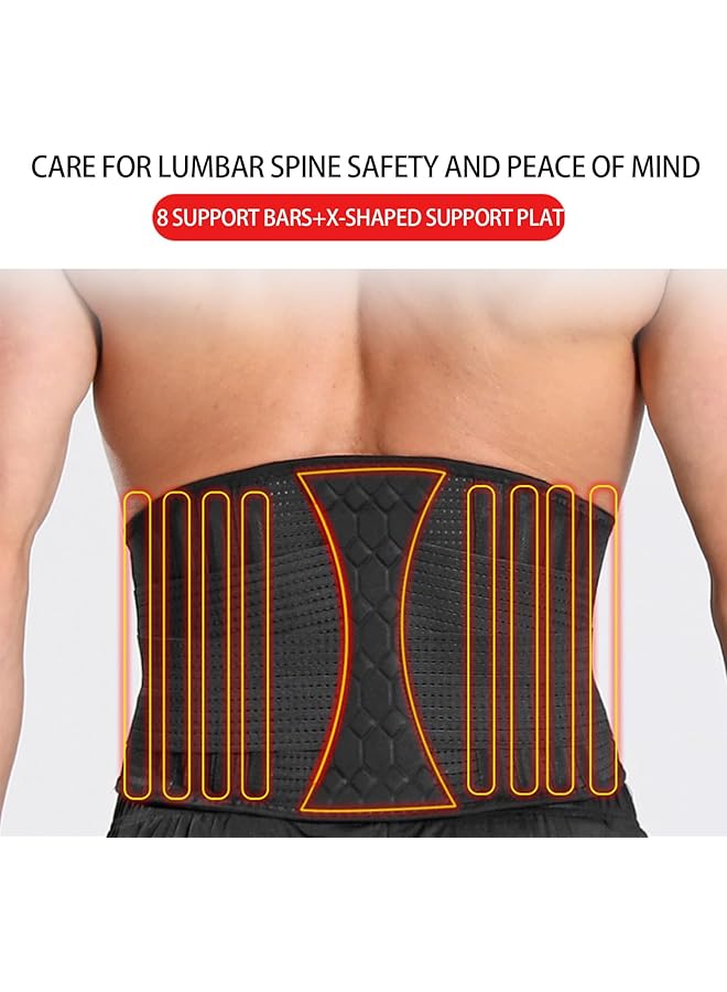 LINJIE Weight Lifting Belt Breathable waistband，Comfortable Lumbar & Back Support Auto Locking Weight Belt to Keep Body in Proper Shape Gym Belt for Squats Deadlift Cross Training - Image 4