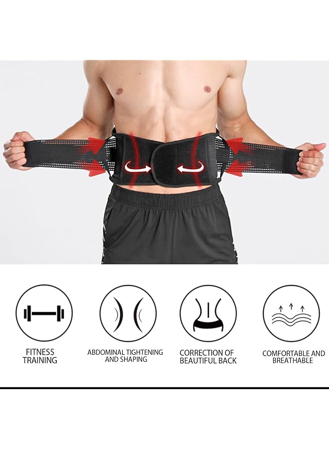 LINJIE Weight Lifting Belt Breathable waistband，Comfortable Lumbar & Back Support Auto Locking Weight Belt to Keep Body in Proper Shape Gym Belt for Squats Deadlift Cross Training - Image 2