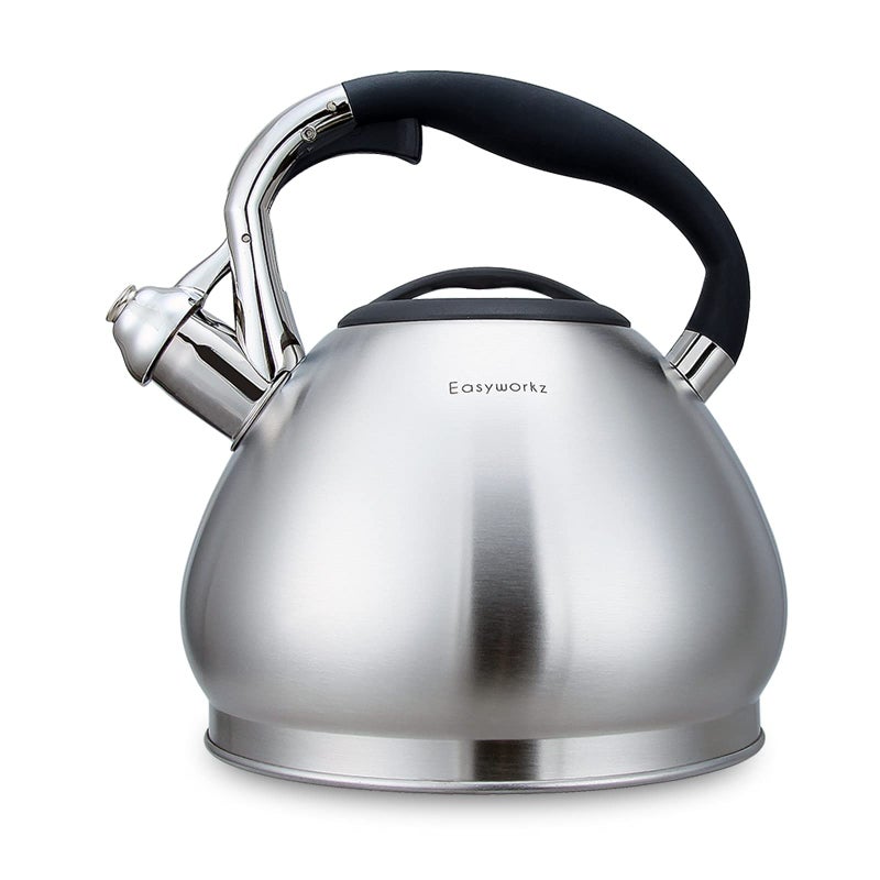Easyworkz Whistling Stovetop Tea Kettle Food Grade Stainless Steel Hot Water Tea Pot With Loud Whistle31 Quart30l