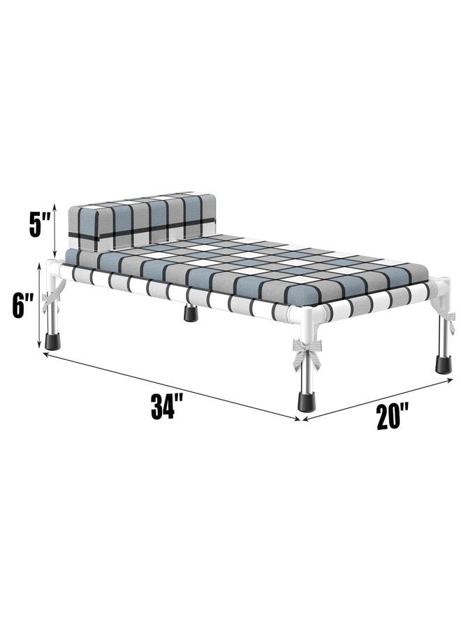 Caghash Elevated Raised Dog Bed Mat - Elevated Dogs Bed with Cushion & Bolster Raised Pet Mat Couch Bed with Pillow & Mat for Indoor Outdoor ((M-)) - Image 4