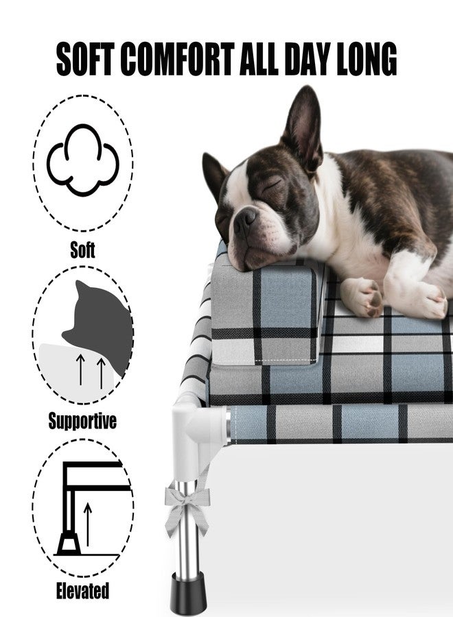 Caghash Elevated Raised Dog Bed Mat - Elevated Dogs Bed with Cushion & Bolster Raised Pet Mat Couch Bed with Pillow & Mat for Indoor Outdoor ((M-)) - Image 2