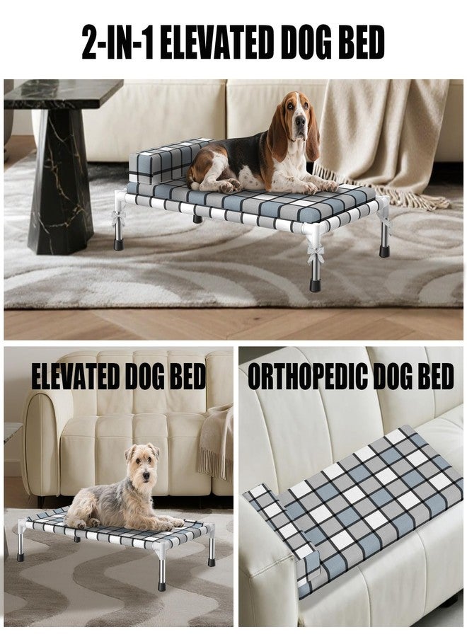 Caghash Elevated Raised Dog Bed Mat - Elevated Dogs Bed with Cushion & Bolster Raised Pet Mat Couch Bed with Pillow & Mat for Indoor Outdoor ((M-)) - Image 5