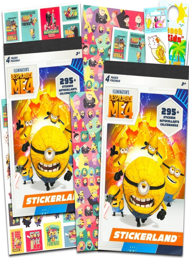 Minions Stickers for Kids - Bundle with 590+ Despicable Me Stickers Pack for Party Supplies, Party Favors, Birthdays, More | Despicable Me Minions Party Decorations Set - Image 1
