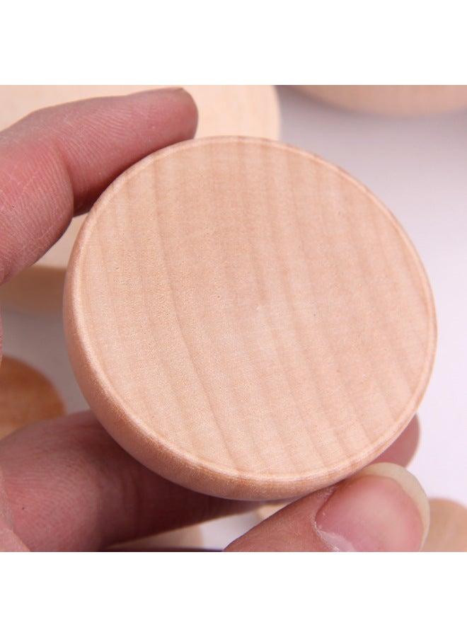 Direct Wooden Solid Hemisphere DIY Solid Wood Hemisphere Painted Semicircle Ball Lotus Beech Board Game Accessories-Color:50mm-Specifications:0.8cm-9cm  - Image 4