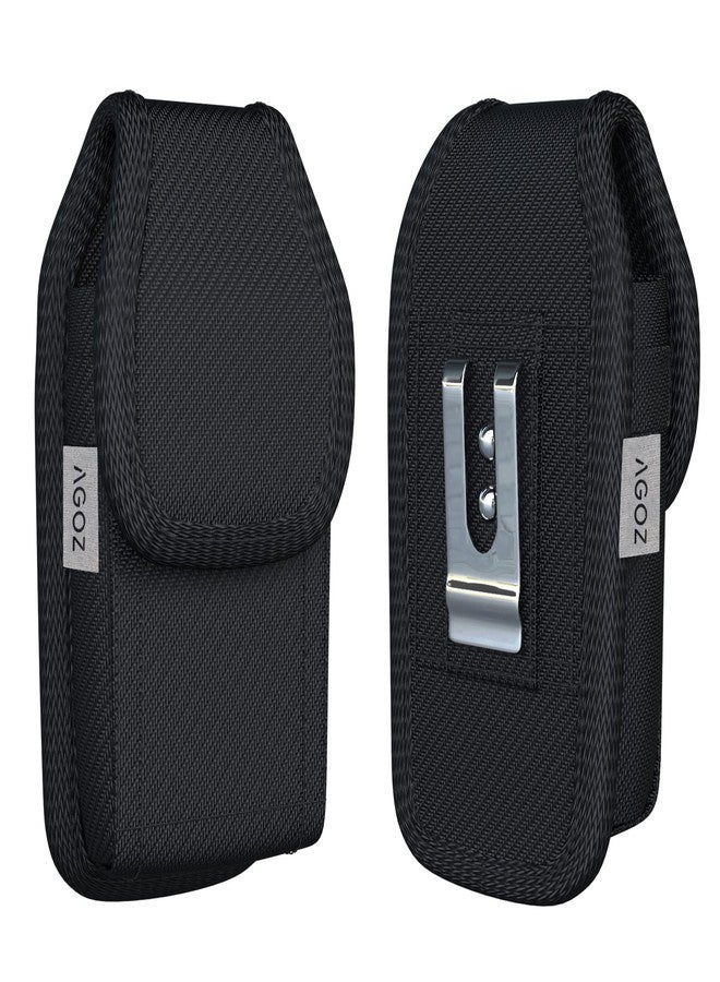 AGOZ Case 7"x3.6"x0.75" for Samsung Galaxy A14, A15, A23, A24, A25, Note 20, S25 Ultra S24 Ultra, S23 Ultra, A71, A02s, A03s Pouch Holster with Belt Loops, Metal Clip (FITS W/Defender Cover) - Image 1