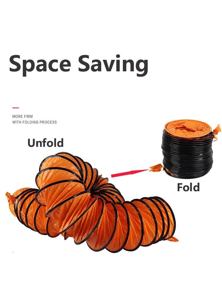 SUNRISE - Axial Flow Fan Utility Blower Fan,Portable Air Blower,10 Inch Fan With 5m Duct,Air Ventilation Fan,Exhaust Axial Hose Fan for Industrial,Warehouse,Factory - Image 1