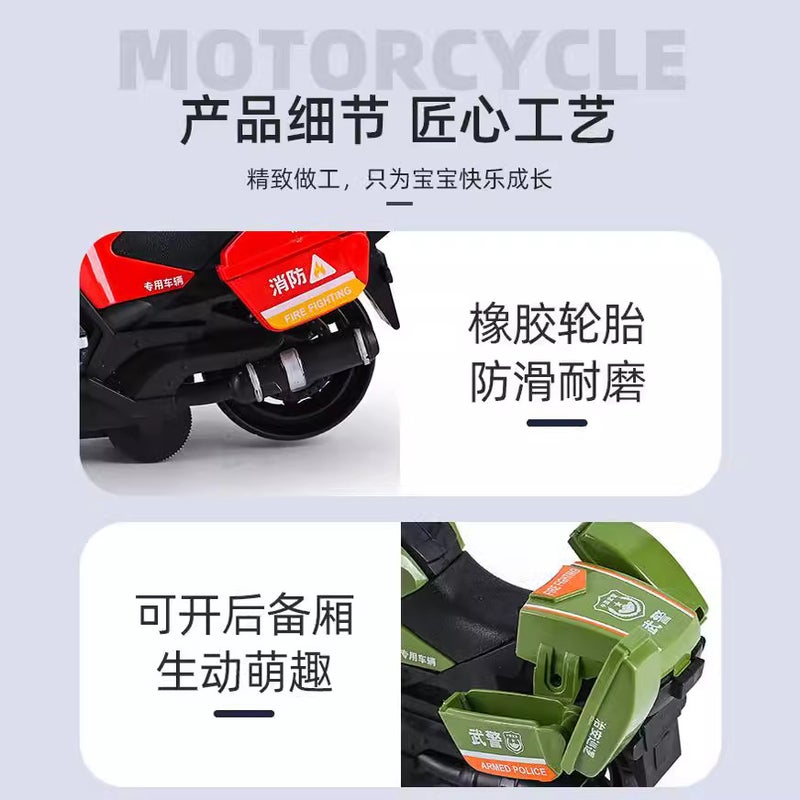 Children And Boys Inertia Motorcycle Toy Car Model Decoration Ornaments Fall-Resistant Stall Toys Kindergarten Gift - Image 4