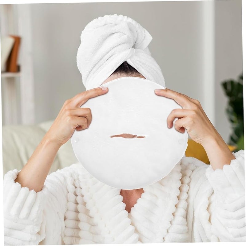 Coral Fleece Face Towels For Warm Compress And Facial Steaming Spa Set 2 Pcs - Image 5