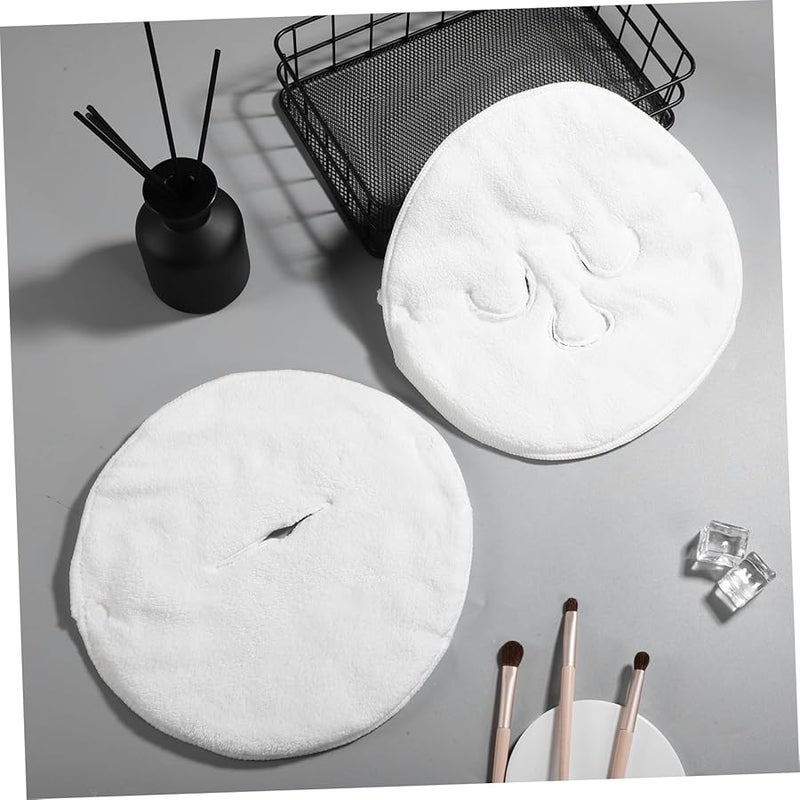 Coral Fleece Face Towels For Warm Compress And Facial Steaming Spa Set 2 Pcs - Image 3