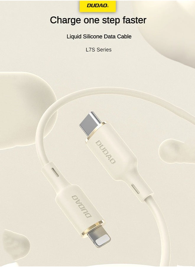 DUDAO - 2-In-1 100W TYPE C Fast Charging Cable, TYPE C to TYPE C and Lightning Cable, with High Temperature Resistant, 1.2M - Image 1