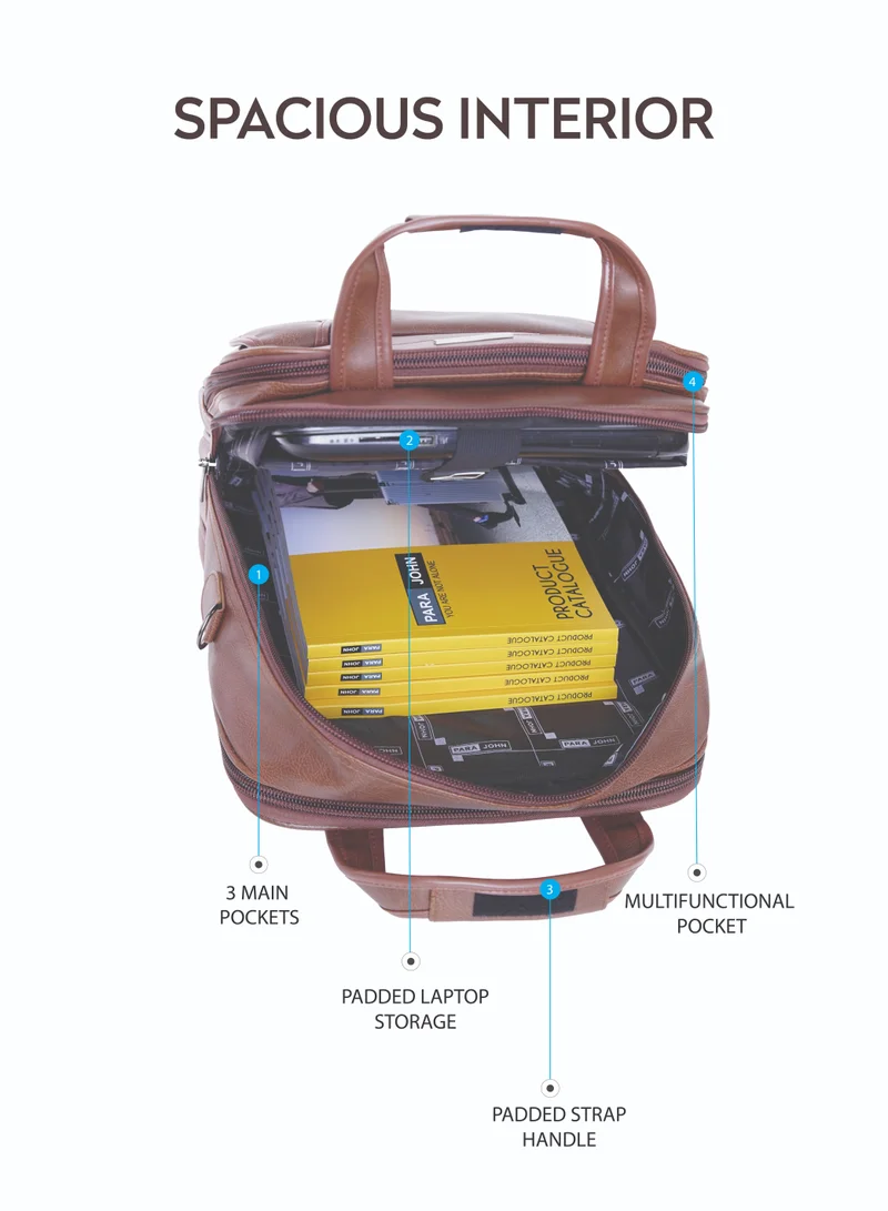 PARAJOHN Vertical Slipcase Secure Business Professional Multi Purpose Travel Laptop Bag with Hideaway Handles Cross Shoulder Strap Protective Padding   Office Bag  Backpack