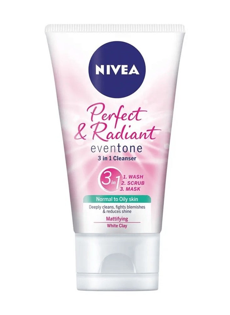 NIVEA PERFECT & RADIANT 3 IN 1 CLEANSER 150ml