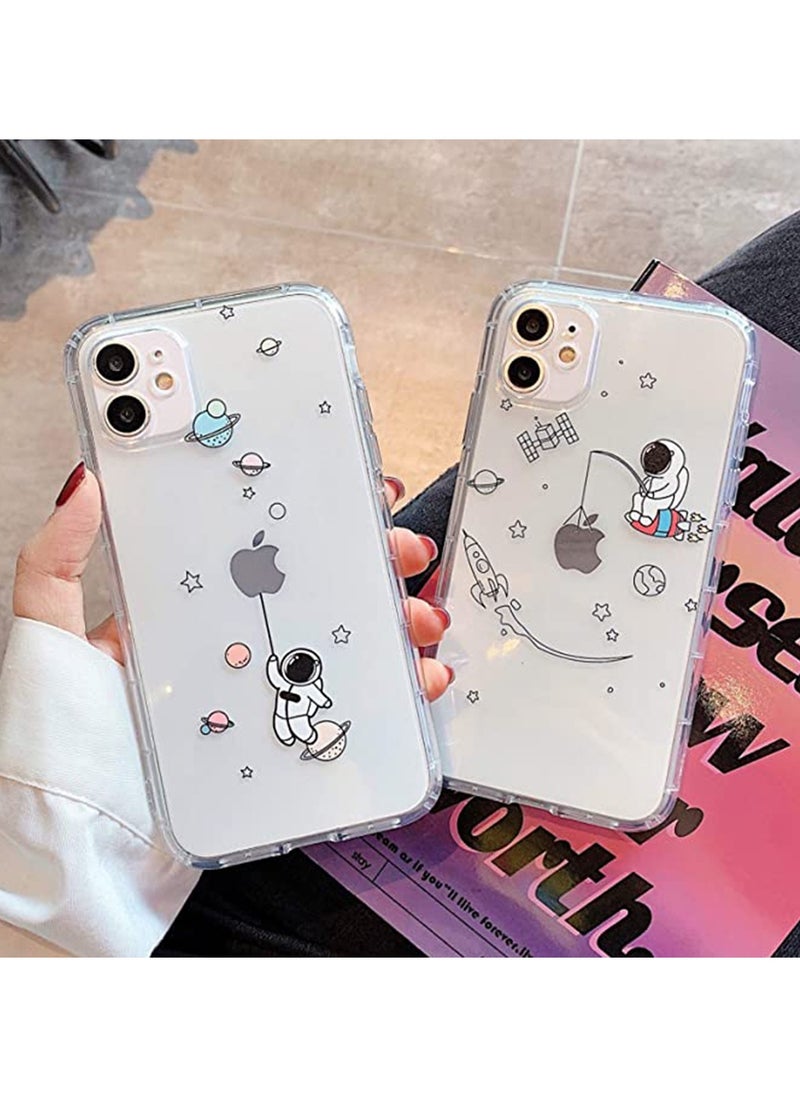 SYOSI - Compatible for iPhone 11 Case for Clear Creative Astronaut  Cartoon Pattern for Boys Girls Soft TPU Protective Slim Shockproof Case for iPhone 11 Easy Use, Precision cut - Image 1