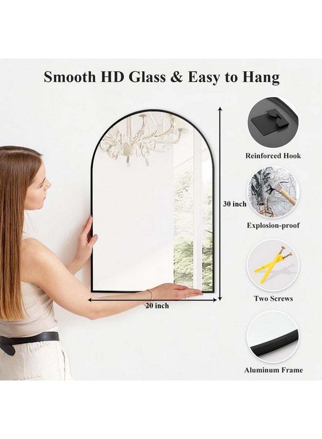 Fabuday Fabuday Black Arched Bathroom Mirror for Wall - 20x30 Large Arch Mirrors with Frame for Over Sink, Hanging Vanity Mirror for Bedroom, Living Room, Dresser, Entryway Wall Decor  - Image 5