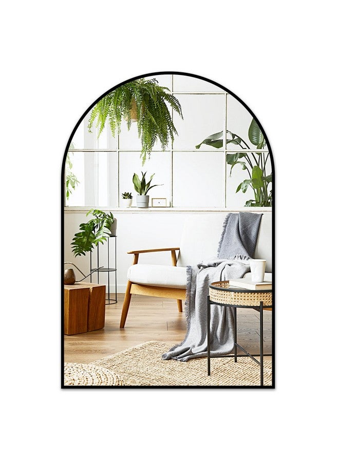 Fabuday Fabuday Black Arched Bathroom Mirror for Wall - 20x30 Large Arch Mirrors with Frame for Over Sink, Hanging Vanity Mirror for Bedroom, Living Room, Dresser, Entryway Wall Decor  - Image 1
