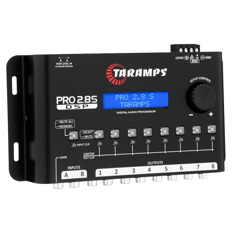 Taramp's Taramps Pro 2.8S Black DSP Crossover Full Digital Signal Audio Processor and Equalizer with sequencer 15-Band Graphic Equalization 12 preset EQ 2-Channel in and 8-Channel Out Car Audio, Sound Quality - Image 3