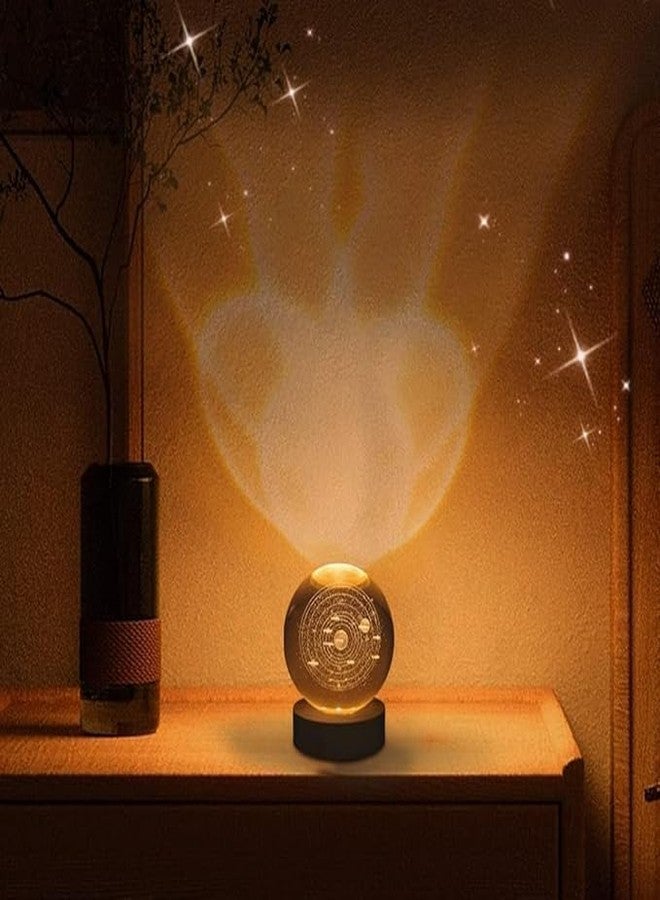 KETOVED 3D Galaxy Crystal Ball Night Lamp,Solar System, USB Table Colorful LED Wooden Crystal Ball for Home Decoration Birthday Gift for Teens Boys and Girls - Image 5