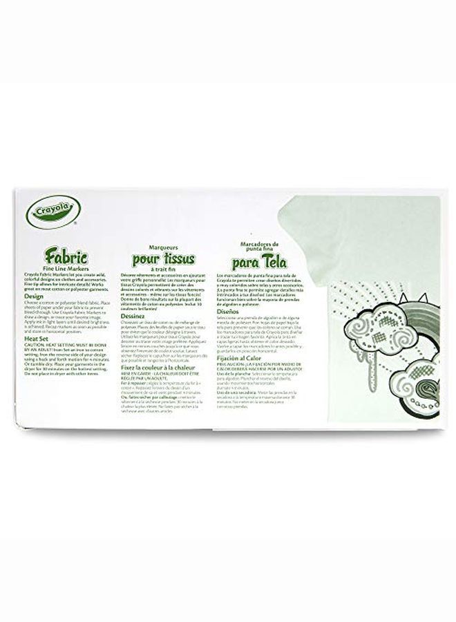 Crayola Fabric Marker Classpack Ten Assorted Colors 80 Count - Image 3