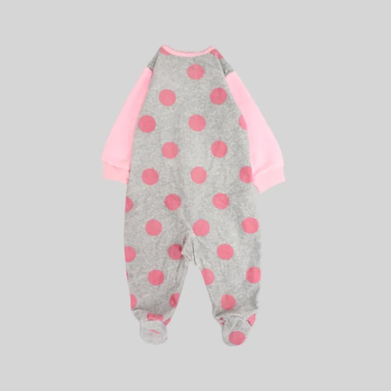 Cherries Pink Dots Long-Sleeved Baby Bodysuit - Image 2