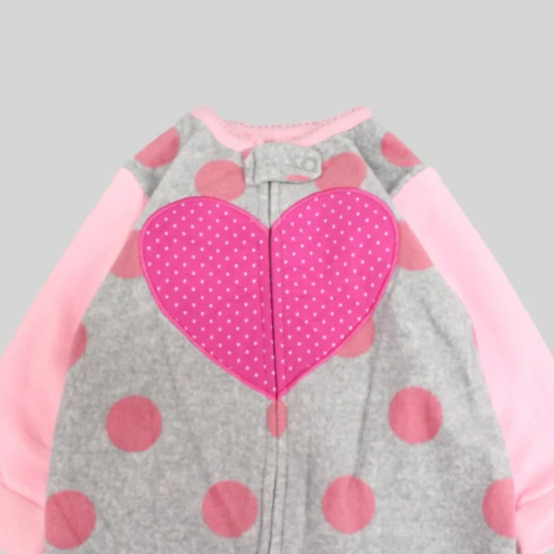 Cherries Pink Dots Long-Sleeved Baby Bodysuit - Image 3