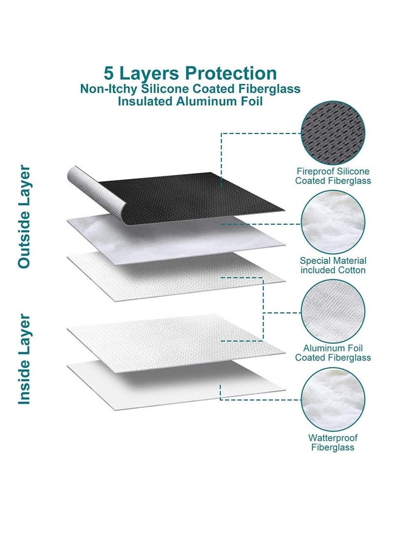 DUNISO 24 Pockets Fireproof File Folder Organizer A4/Letter Size Water Resistant Document Bag Money Briefcase Filing Folder With Silicone Coated Expanding File Organizer Pouch Storage With Zipper - Image 3