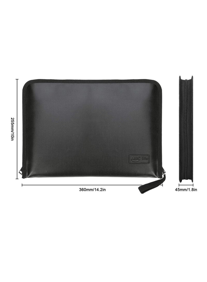 DUNISO 24 Pockets Fireproof File Folder Organizer A4/Letter Size Water Resistant Document Bag Money Briefcase Filing Folder With Silicone Coated Expanding File Organizer Pouch Storage With Zipper - Image 2