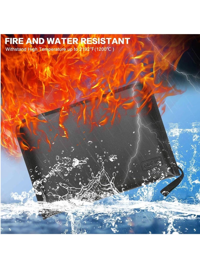 DUNISO 24 Pockets Fireproof File Folder Organizer A4/Letter Size Water Resistant Document Bag Money Briefcase Filing Folder With Silicone Coated Expanding File Organizer Pouch Storage With Zipper - Image 4