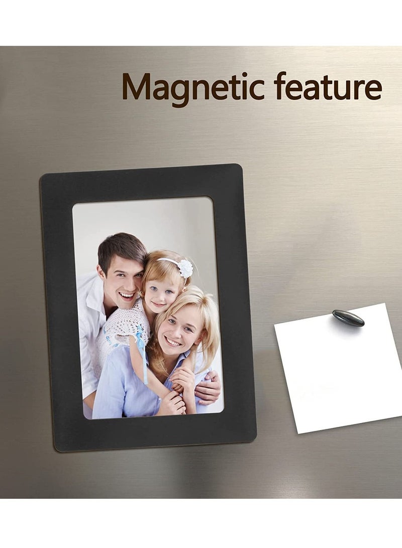 Picture Frame 4x6, 5 Pack Magnetic Photo Frames for Refrigerator, Magnetic Picture Frames suitable for Fridge, Dishwasher, Locker and Office Cabinet, Horizontally or Vertically - Image 3