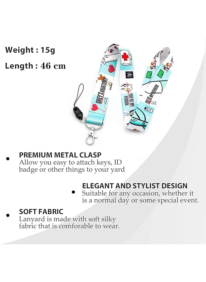 X spring Lanyard Key Chain Id Badge Holder Wrist Lanyard Key Chain Keychain Holder Cool Neck Lanyard For Women Men Car Keys Id Badges Card Wallet Phone Camera - Image 2