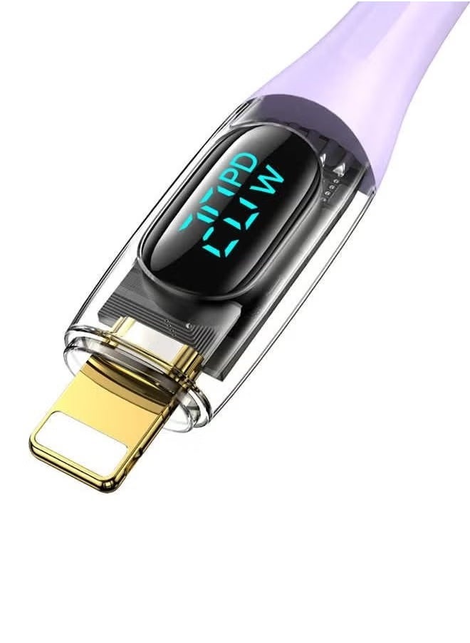 Usams كابل آيفون 2م USB-C إلى Lightning مضفر لكابل الشحن السريع - كابل شحن سريع بقوة 20 واط لجهاز آيفون 14/14 بلس/14 برو/14 برو ماكس، آيفون 13/12/11/XS/SE، آيباد 9، متوافق مع MFi، خالي من التشابك، متين للاستخدام اليومي في الإمارات - Image 2