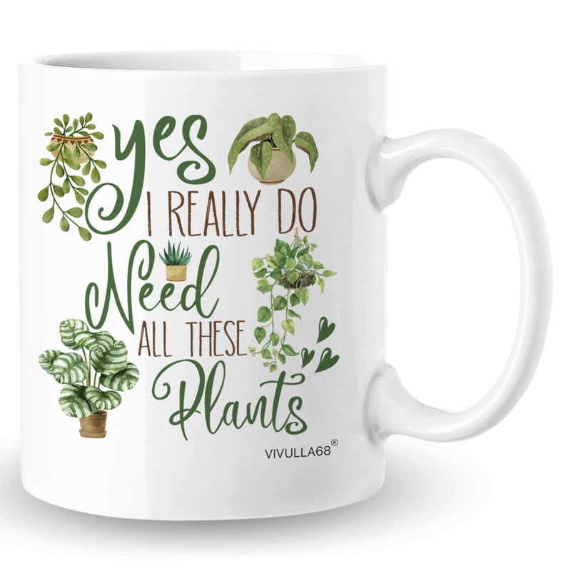 Vivulla68 Gifts for Plant Lovers  Plant Mug  Gardening Coffee Cup for Mom Dad Garden Lover  Cool Crazy Plants Lady Gifts  Unique Present for Women Men Gardener on Birthday Christmas