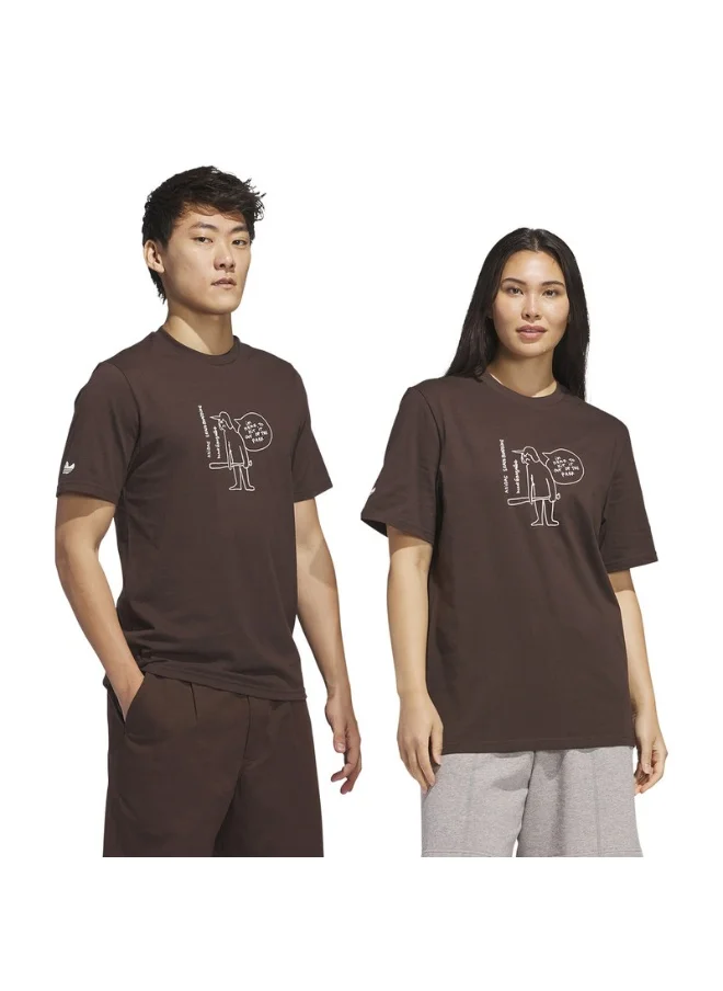 Adidas adidas SHMOO G TEE 3 Brown Originals Unisex T-SHIRTS