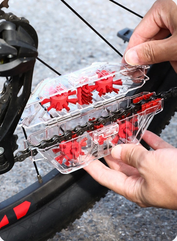 fdsport Bicycle Chain Cleaner Transparent Visual Soaking Chain Cleaner Road Bike Cleaning Tool Cycling Equipment - Image 5