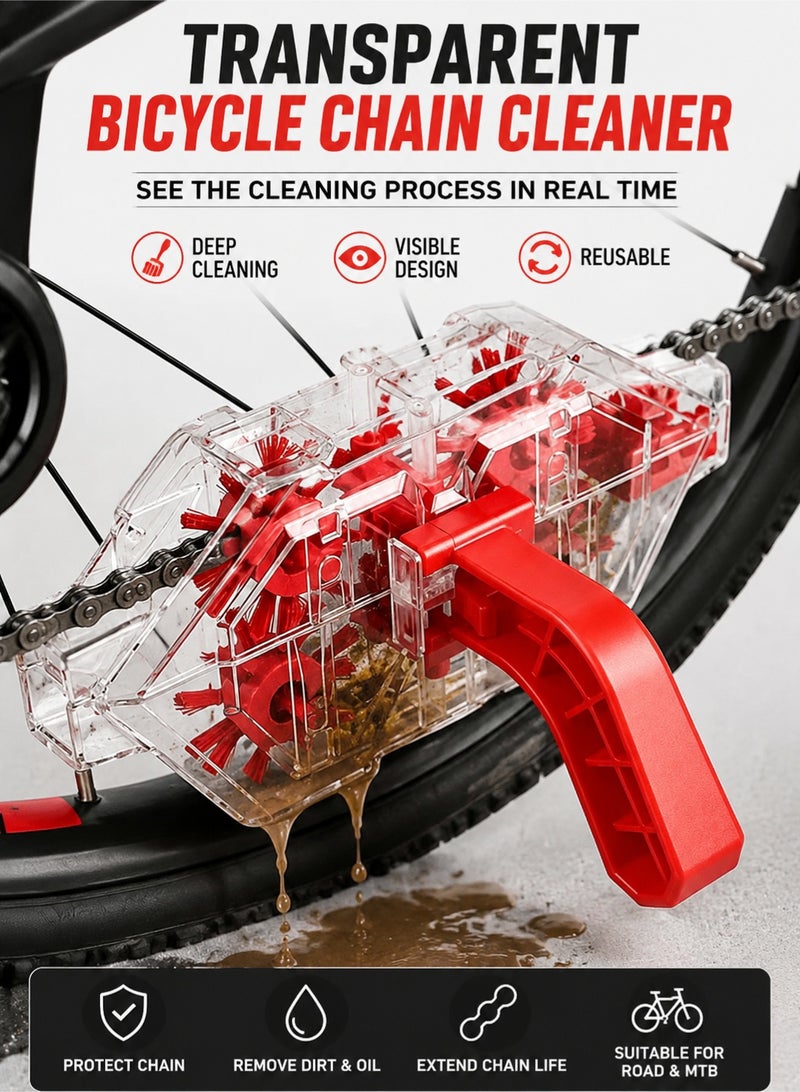 fdsport Bicycle Chain Cleaner, Transparent Visual Soaking – Road Bike Cleaning Tool - Image 1