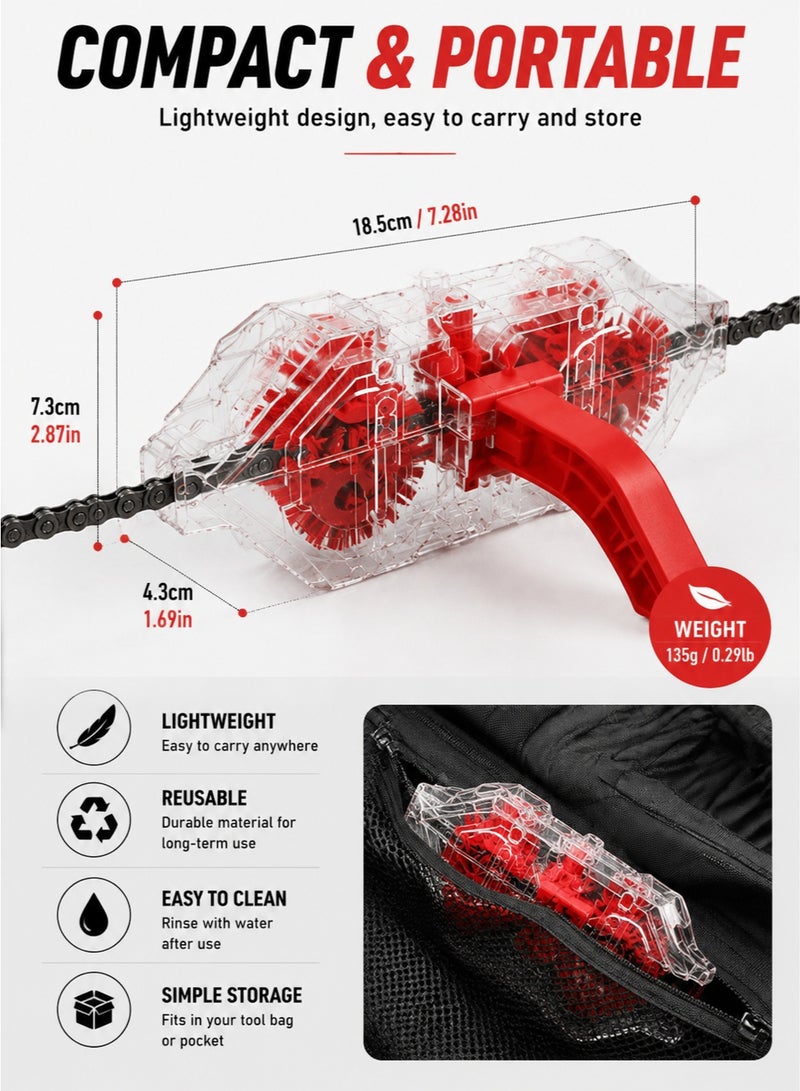 fdsport Bicycle Chain Cleaner, Transparent Visual Soaking – Road Bike Cleaning Tool - Image 5