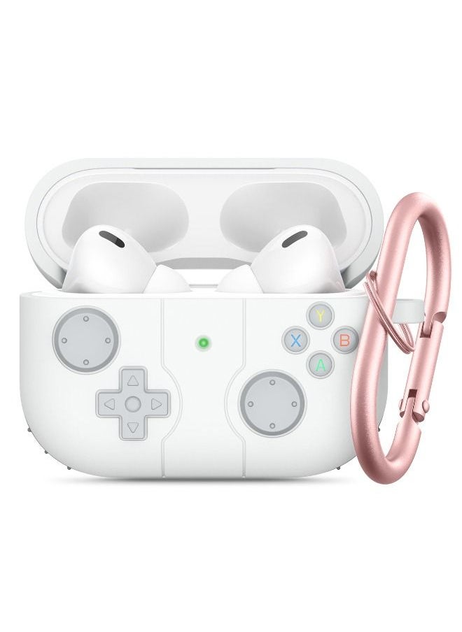 Generic - Airpods 3 Case with Keychain, Game Player Design Airpods 3rd Generation Case, Soft Silicone Protective Cover Skin for Airpods 3rd Gen 2021(White) - Image 1