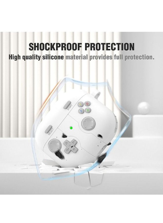 Generic - Airpods 3 Case with Keychain, Game Player Design Airpods 3rd Generation Case, Soft Silicone Protective Cover Skin for Airpods 3rd Gen 2021(White) - Image 1