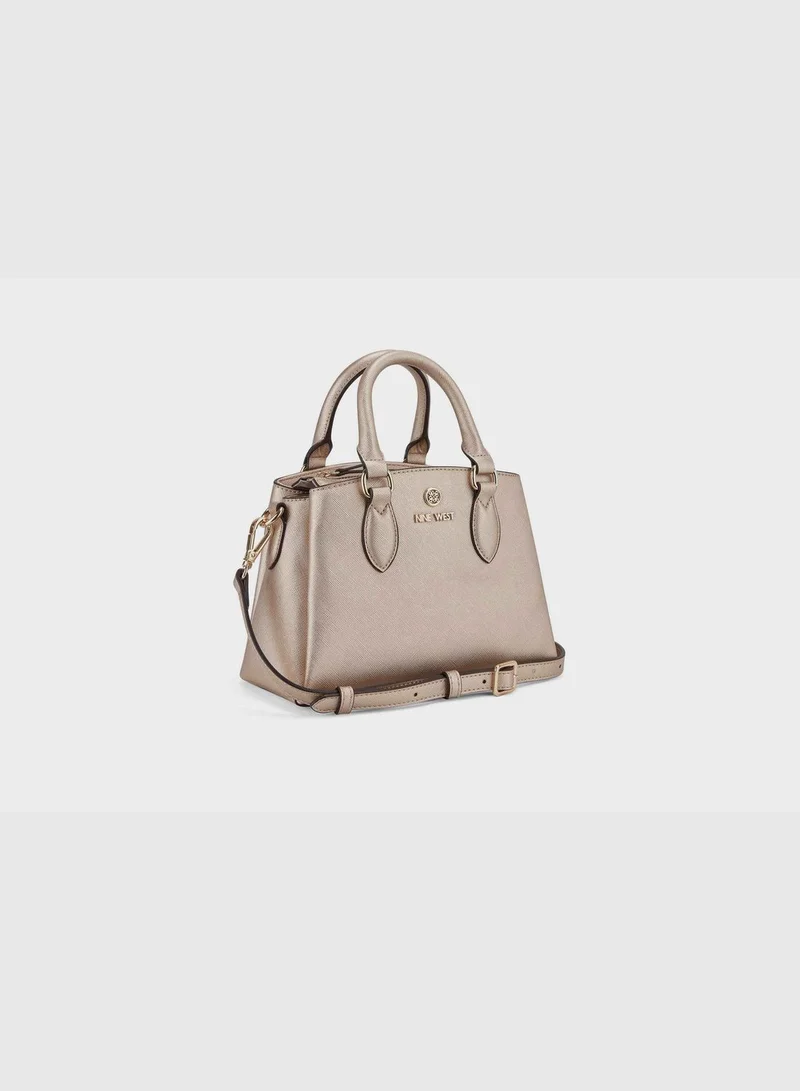 NINE WEST Zenith Mini Compartment Satchel Gold