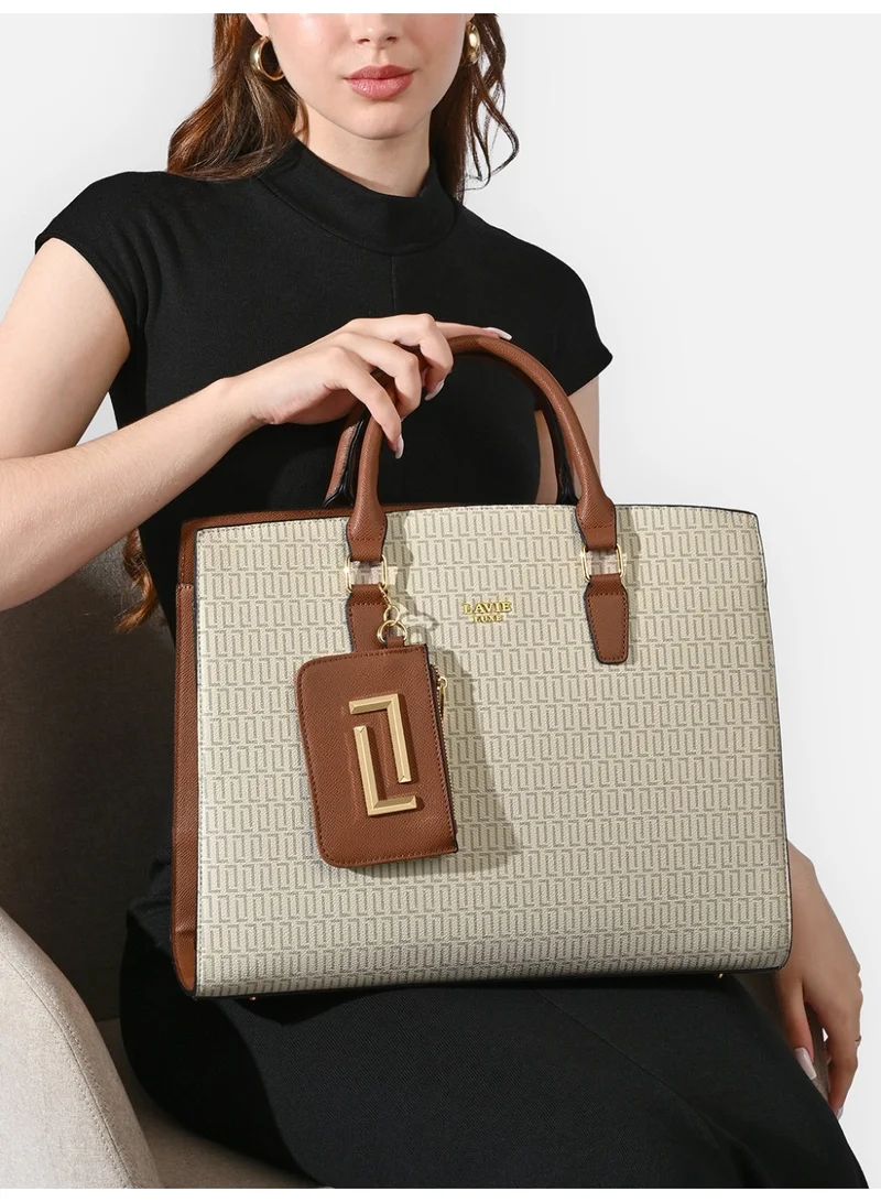 Lavie Luxe Women's Mono Elly25 Large Handbag (Offwhite)