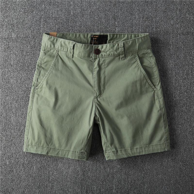 2023 Summer Mens Cotton Casual Shorts Army Green  - Image 1