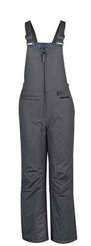 SkiGear Kids Insulated Snow Bib Overalls, Charcoal, X-Large - Image 5