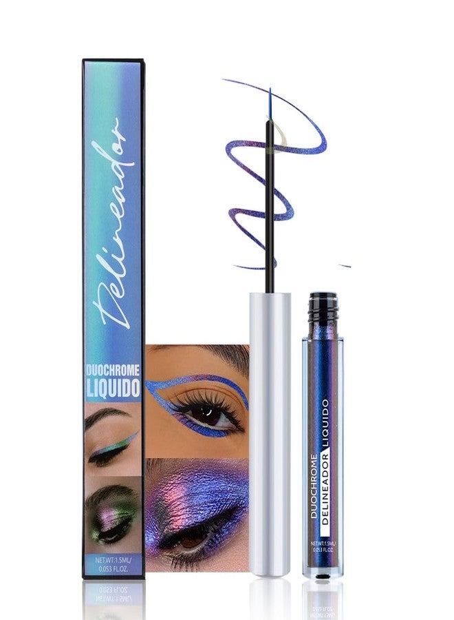 Hxssll Chameleon Eyeliner Eyeshadow,Blue to Pink Shifting Waterproof Eyeliner Pen, Long Lasting High Pigment Glitter Shifting Eyeshadow Eye Makeup, Lridescent Eye liner for Women & Girls 05# - Image 1