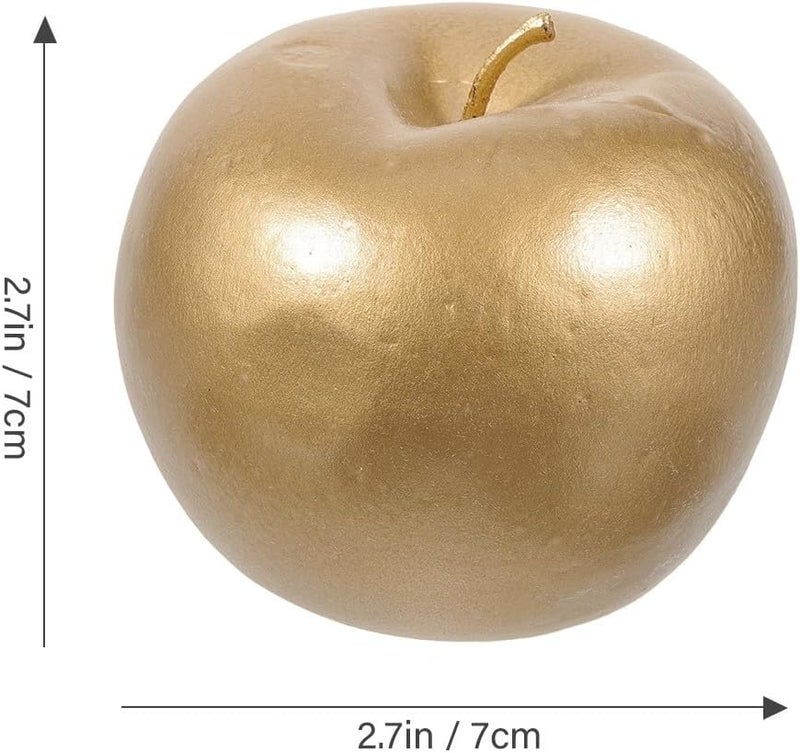 Zerodeko 5pcs Faux Gold Apples Artificial Fruit Decor Mini Foam Simulation Fruit for Kitchen and Home Party Decoration - Image 2