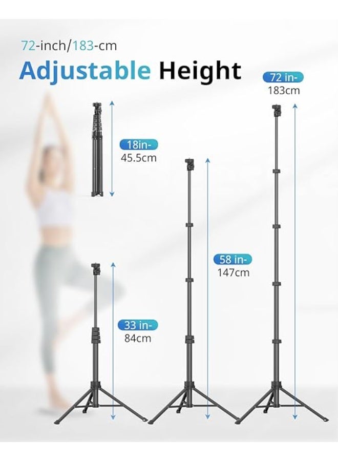Extendable Phone Tripod 137 cm – Lightweight Selfie Stick & Remote for Vlogging & Travel - Image 2
