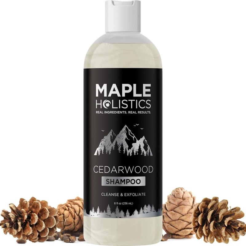 Maple Holistics Cleansing Shampoo for Dry Scalp Care - Cedarwood and Rosemary Shampoo for Men and Flaky Scalp Moisturizer with Tea Tree Oil for Oily Scalp - Deep Clarifying Shampoo for Build Up with Rosemary Oil - Image 1