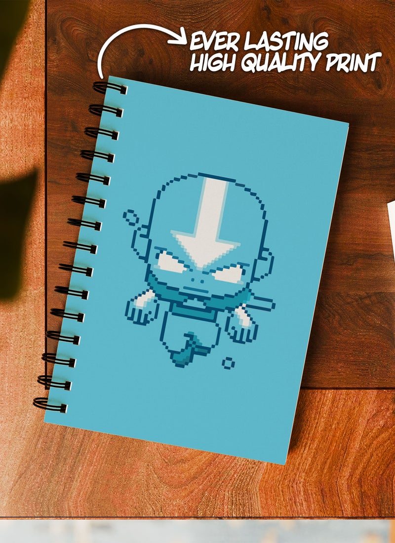 LOUD UNIVERSE Wirebound Spiral Notebook Pixel Art Avatar Aang From The Last Airbender Lined Writing Journal - Image 2