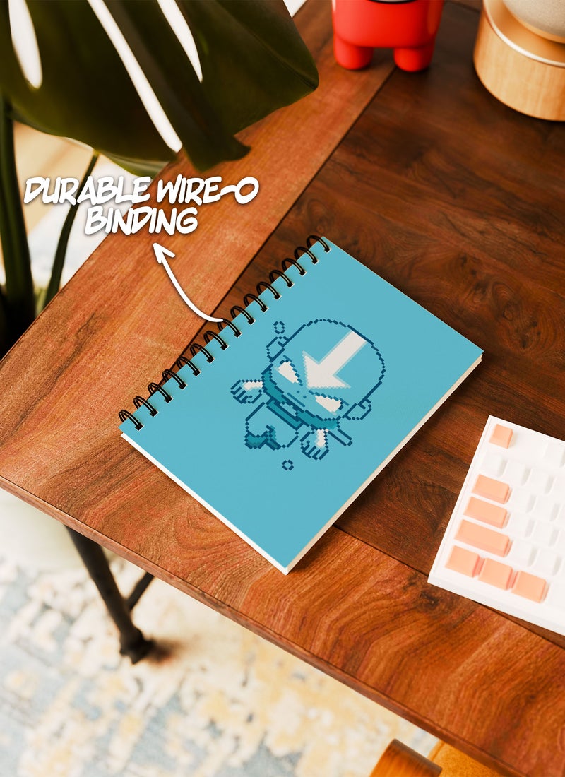 LOUD UNIVERSE Wirebound Spiral Notebook Pixel Art Avatar Aang From The Last Airbender Lined Writing Journal - Image 3