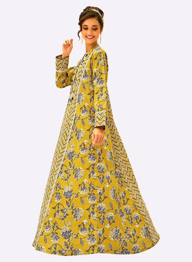 Sara Arabia جلابية سارة العربية المنسوجة بالزهور - Image 2