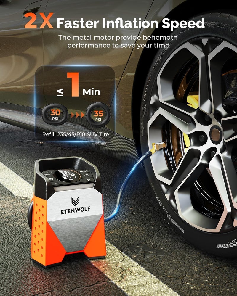ETENWOLF ZEPHYR S3 Portable Tire Inflator - Image 2