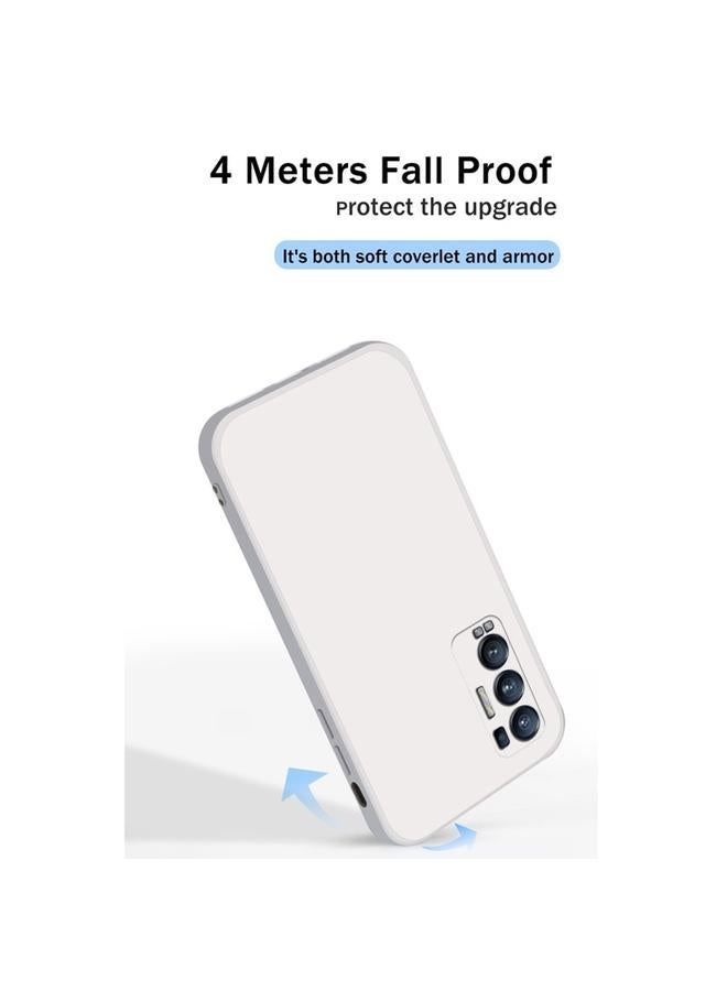 S-TOP Case For OPPO Reno5 Pro+ Solid Color Imitation Liquid Silicone Straight Edge Dropproof Full Coverage Protective Case - Image 5